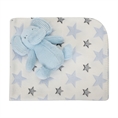 Coperta NAPPY con giocattolo 90x75cm BLUE